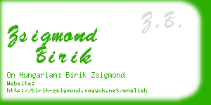 zsigmond birik business card